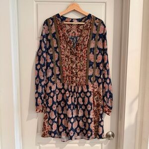 TINY Anthropologie Paquerette Shirt Dress Long Sleeve Size Large